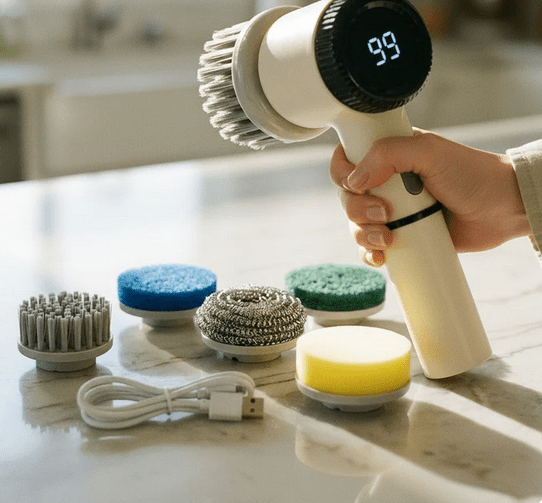 Electric Spin Scrubber - 5 Brush Heads & 3 Speeds - BeyoutifulSpot®