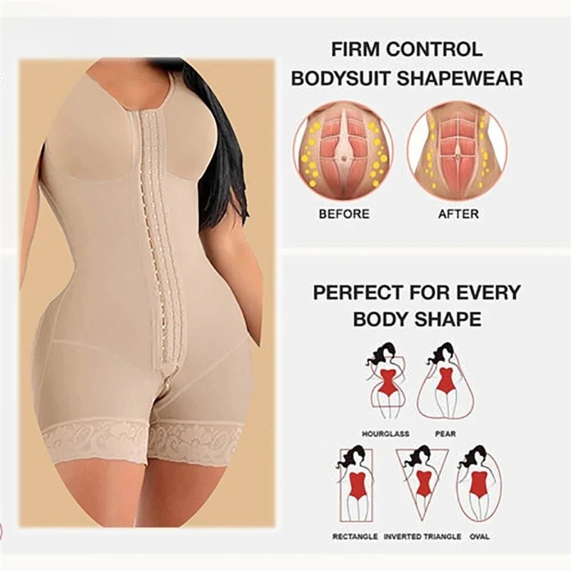 High Compression Body Shapewear Women Fajas Colombianas Corrective Girdle Tummy Control Post Liposuction BBL Slimming Waist Belt - BeyoutifulSpot®