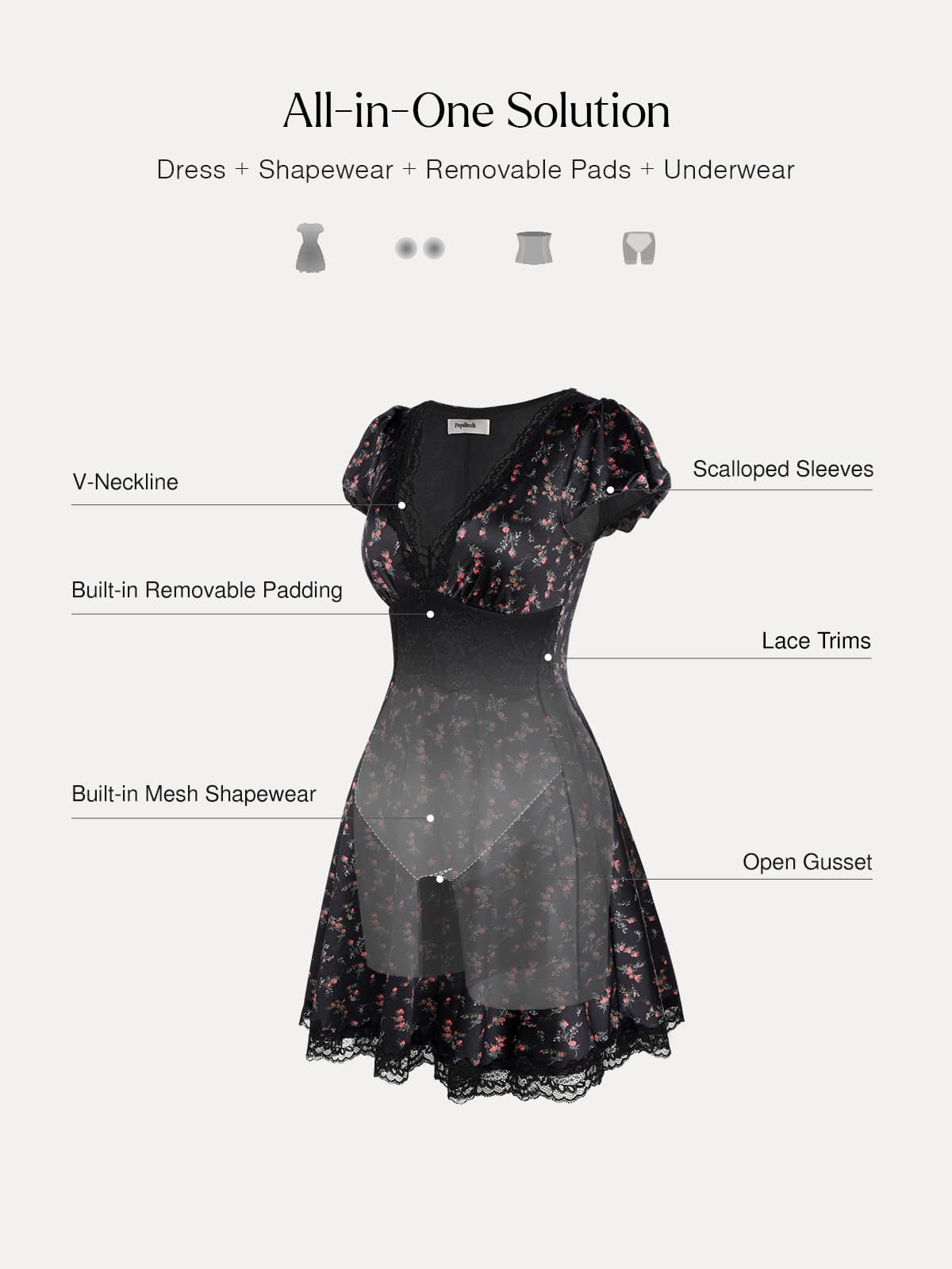 Juliette Lace Sculpting Mini Dress - BYS