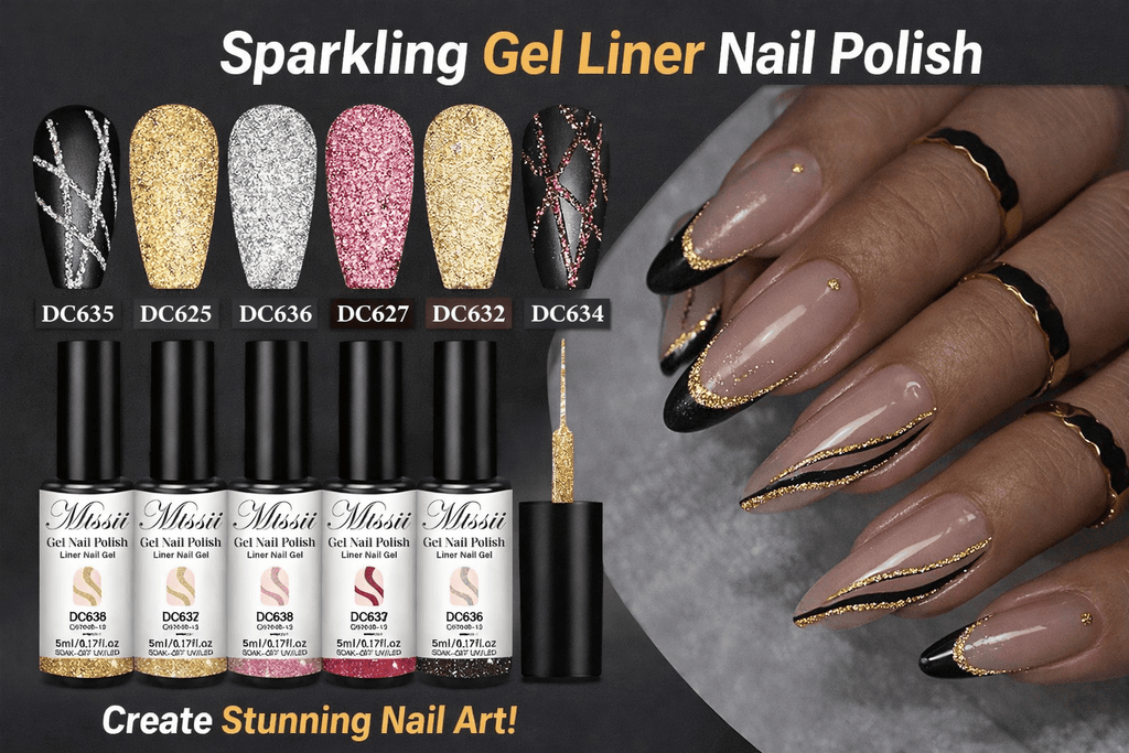 Reflective Glitter Nail Liner Set - 2/4/6pcs - BeyoutifulSpot®