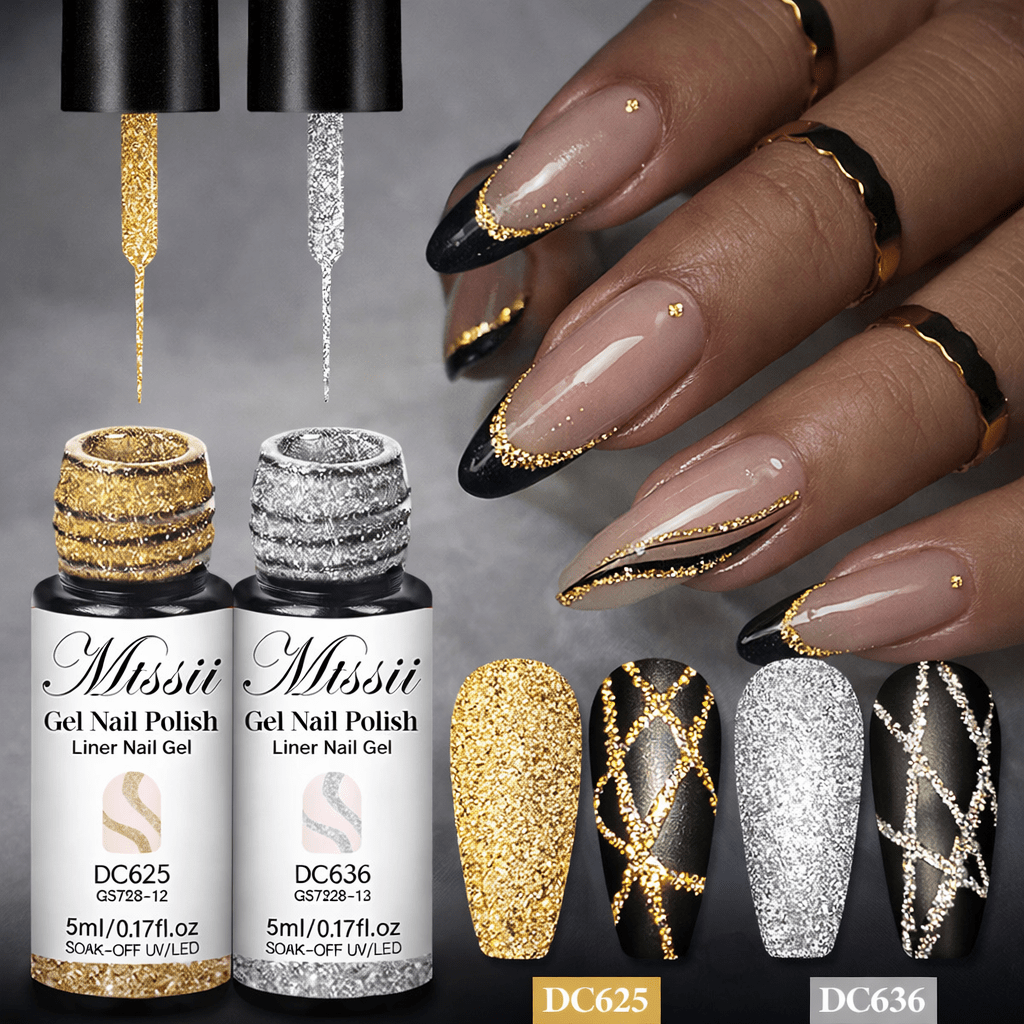 Reflective Glitter Nail Liner Set - 2/4/6pcs - BeyoutifulSpot®