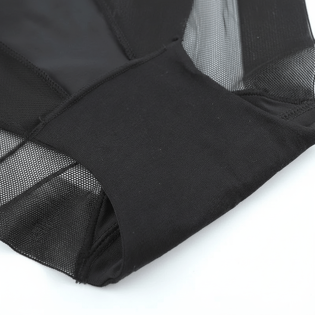 Stripe Undetectable High Waist Shaping Panty - Tummy Control & Tulle Bands | Premium Shapewear - BeyoutifulSpot®