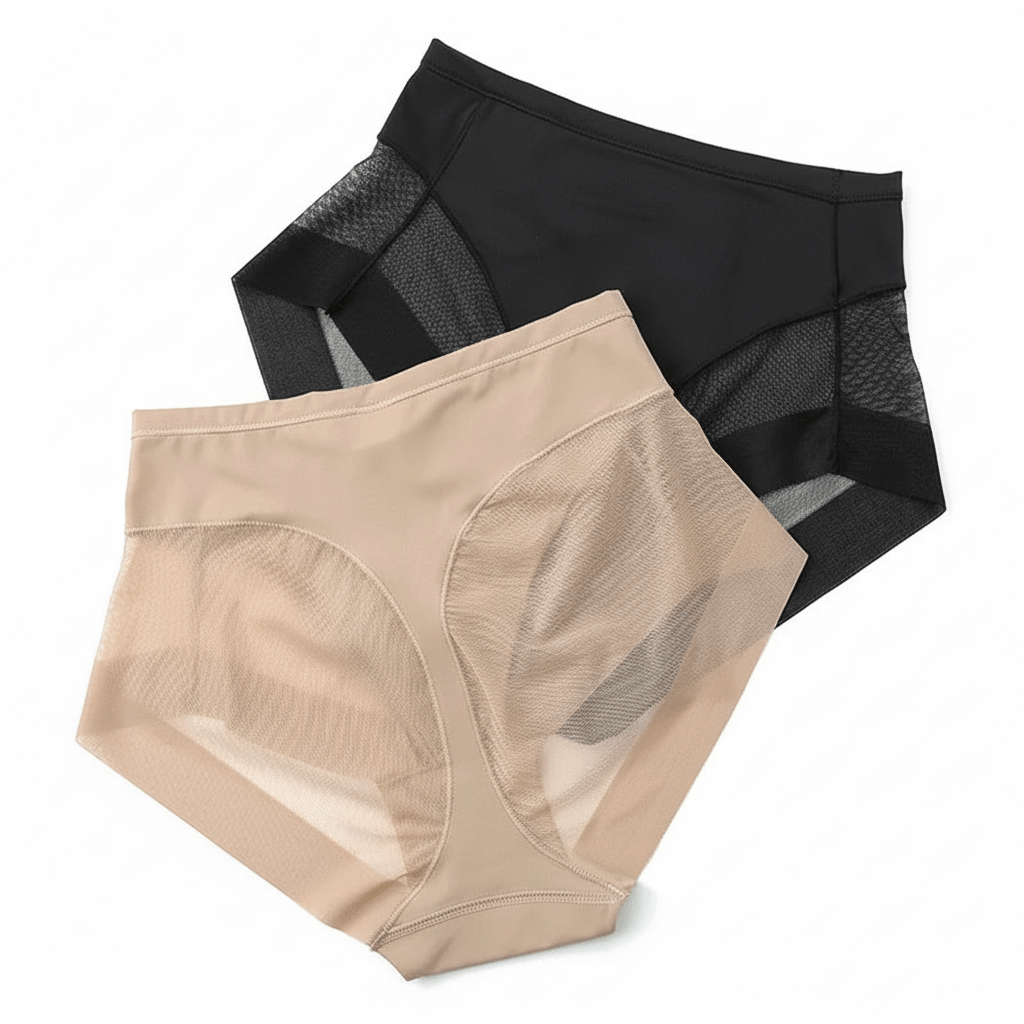 Stripe Undetectable High Waist Shaping Panty - Tummy Control & Tulle Bands | Premium Shapewear - BeyoutifulSpot®