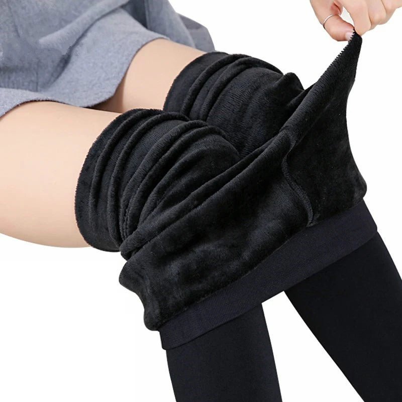 Winter Warm Velvet Leggings - High Waist Stretchy Fleece - Lined Leggings for Women - BeyoutifulSpot®